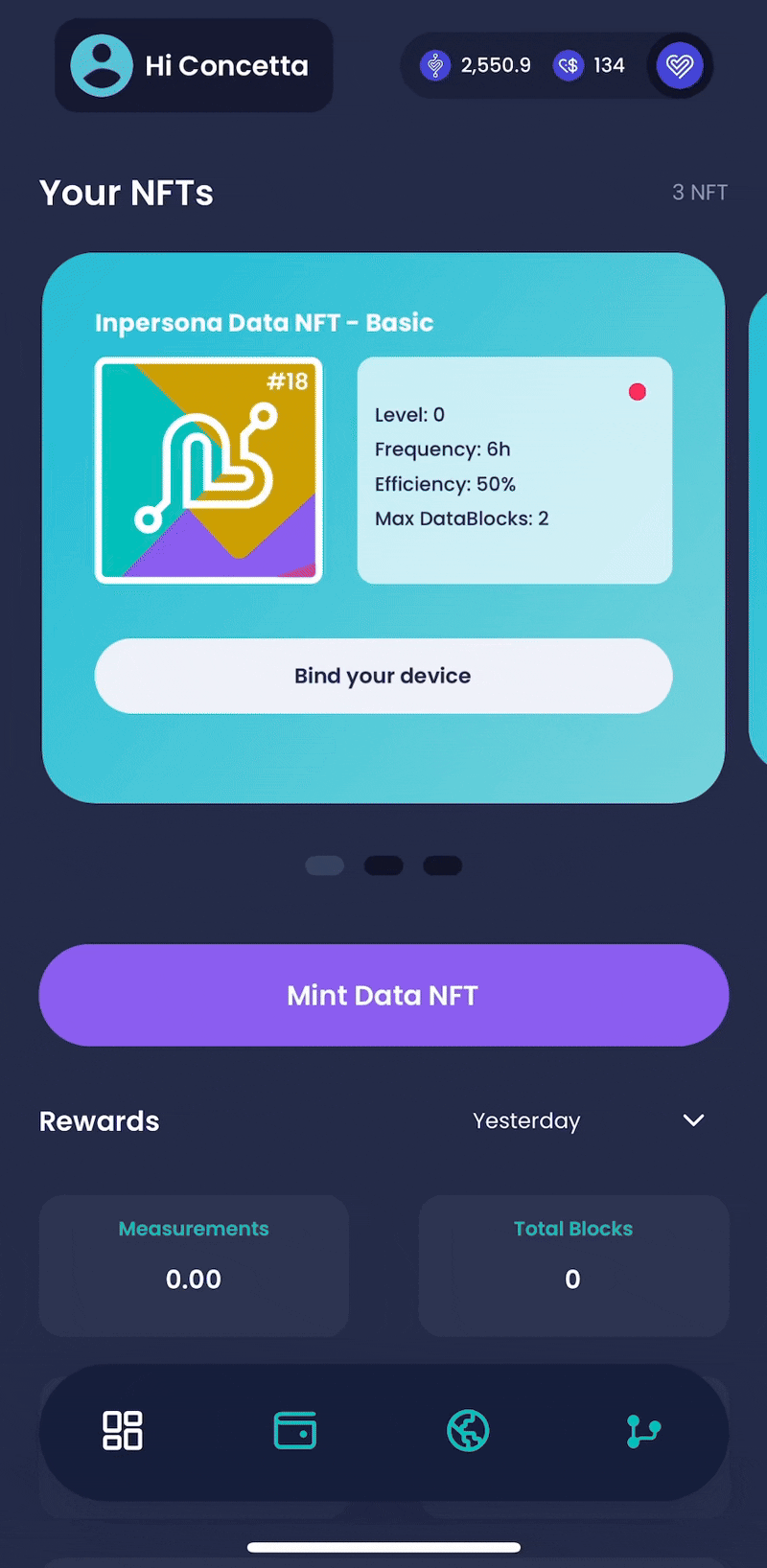NFT stake minting_inpersona pro.gif